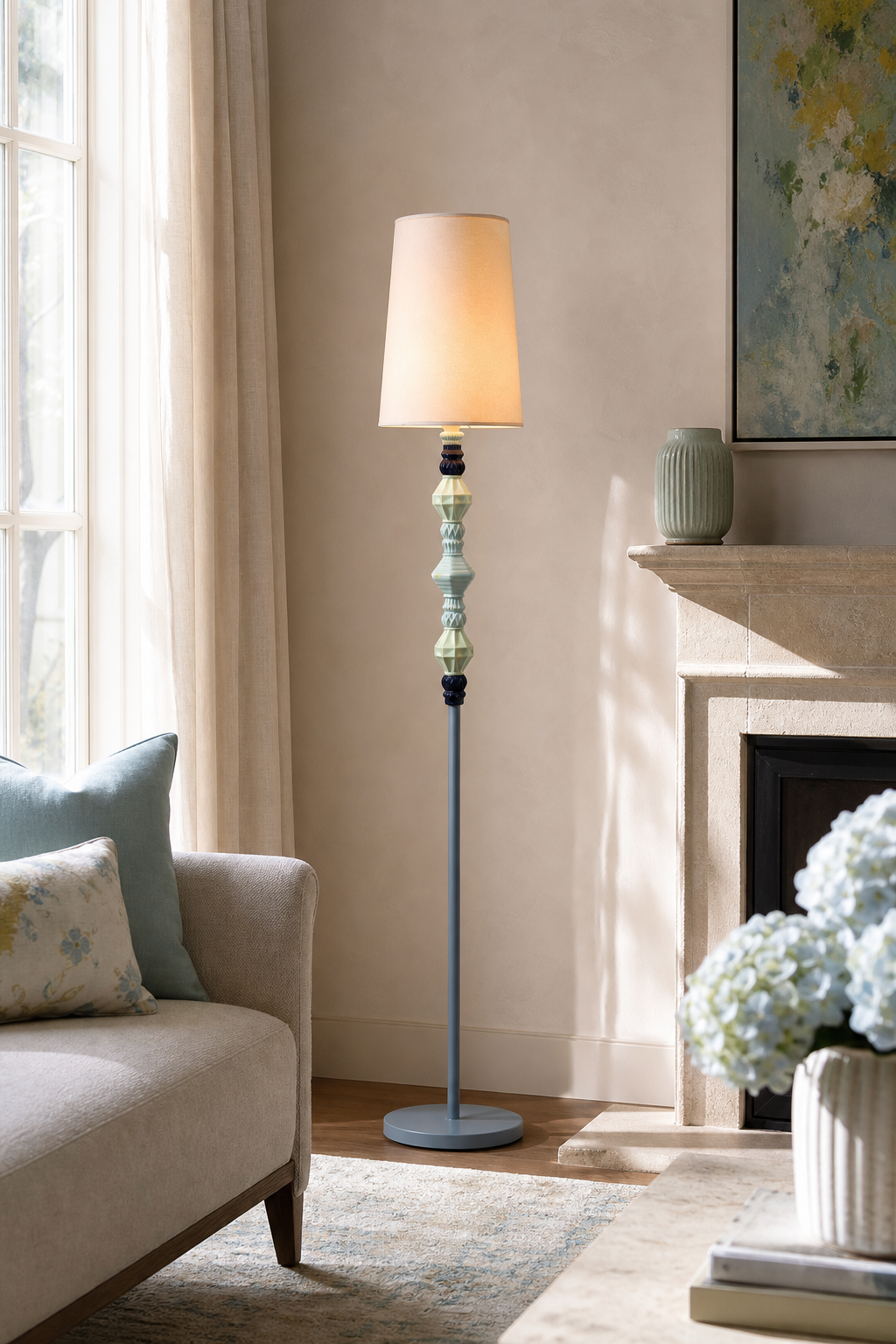 
Pastel Colorful Ceramic Floor Lamp